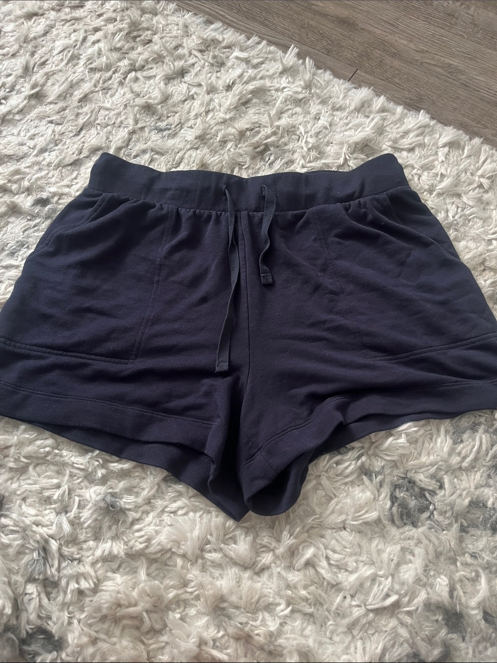Lou & Grey Blue Drawstring Lounge Shorts signature soft